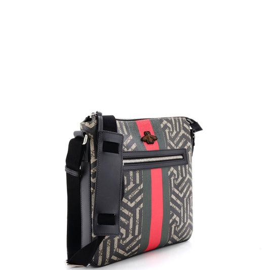 Gucci, Front Zip Messenger Caleido GG Coated Canvas, Pre-Loved Condition