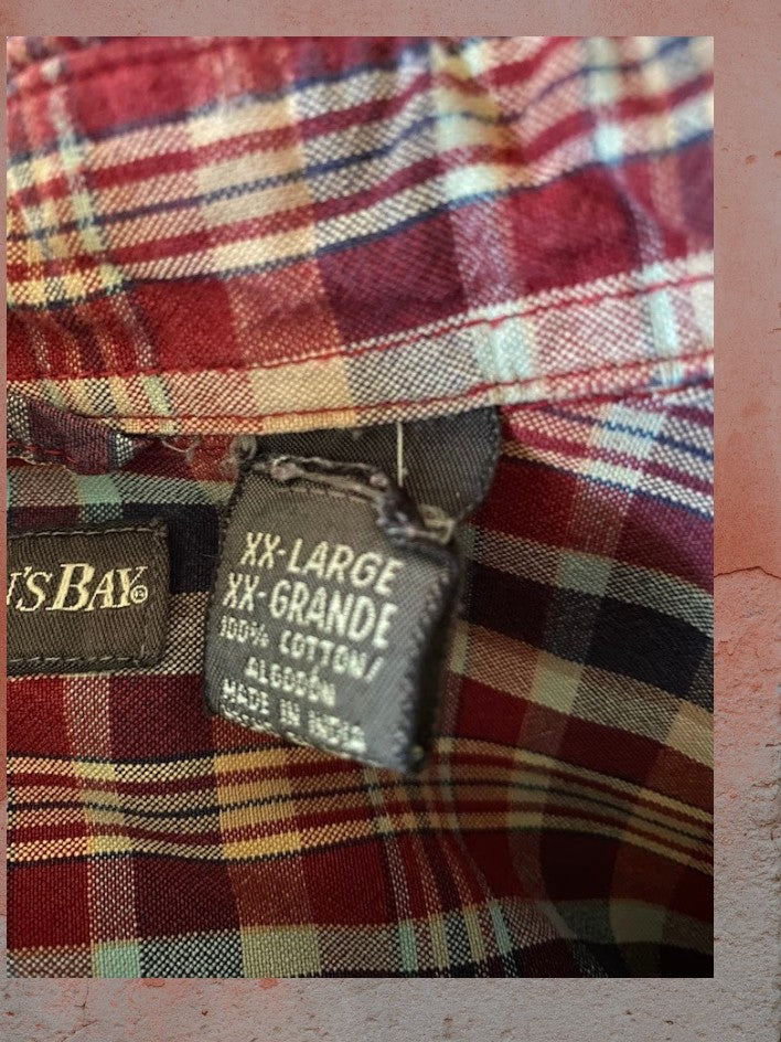 St. John's Bay plaid button down shirt is designed to provide lasting comfort