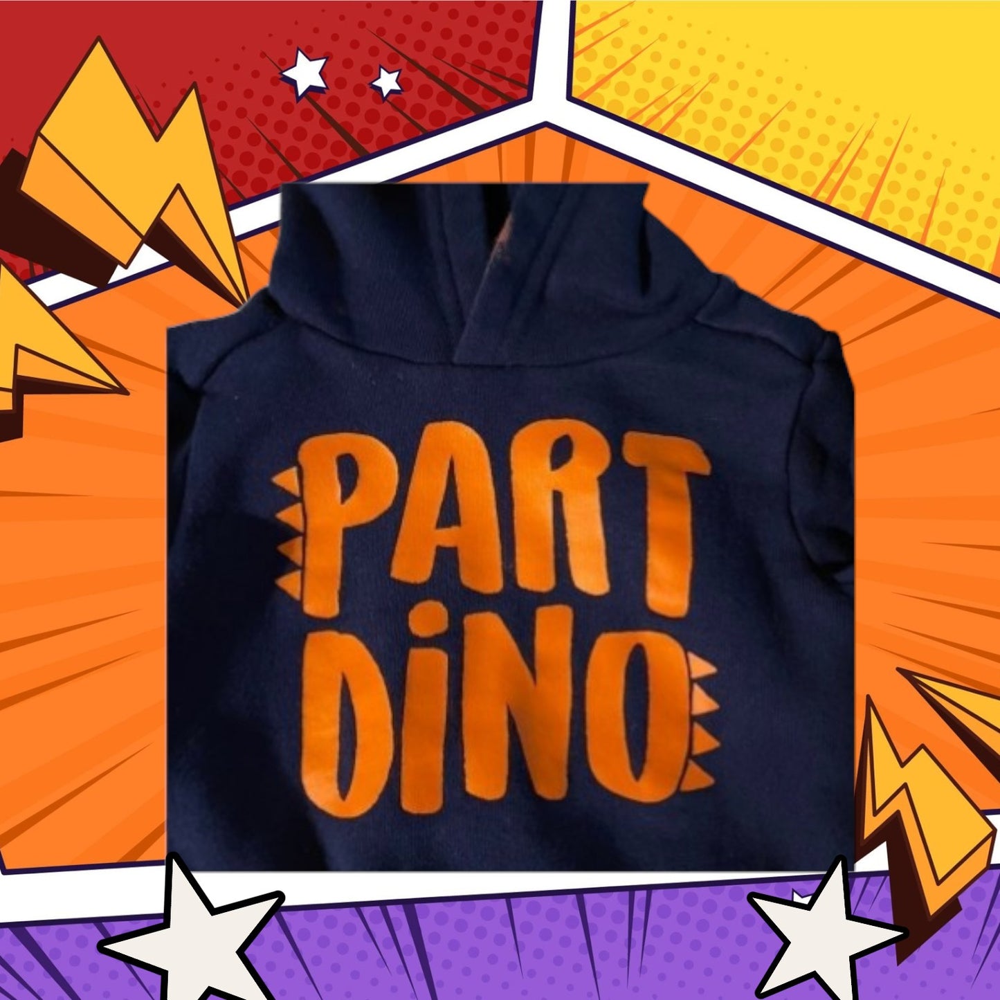 This Carter's hoodie sweatshirt is the perfect choice for kids who love dinosaurs