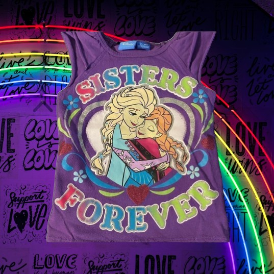 Sparkle and shine with our Disney Elsa & Anna Sisters Forever Glitter Graphic Tee