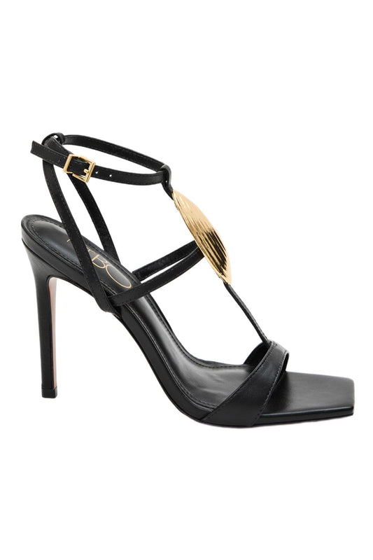 PATBO, Zuzu Sandal, Square Open Toe, High Heel - Black