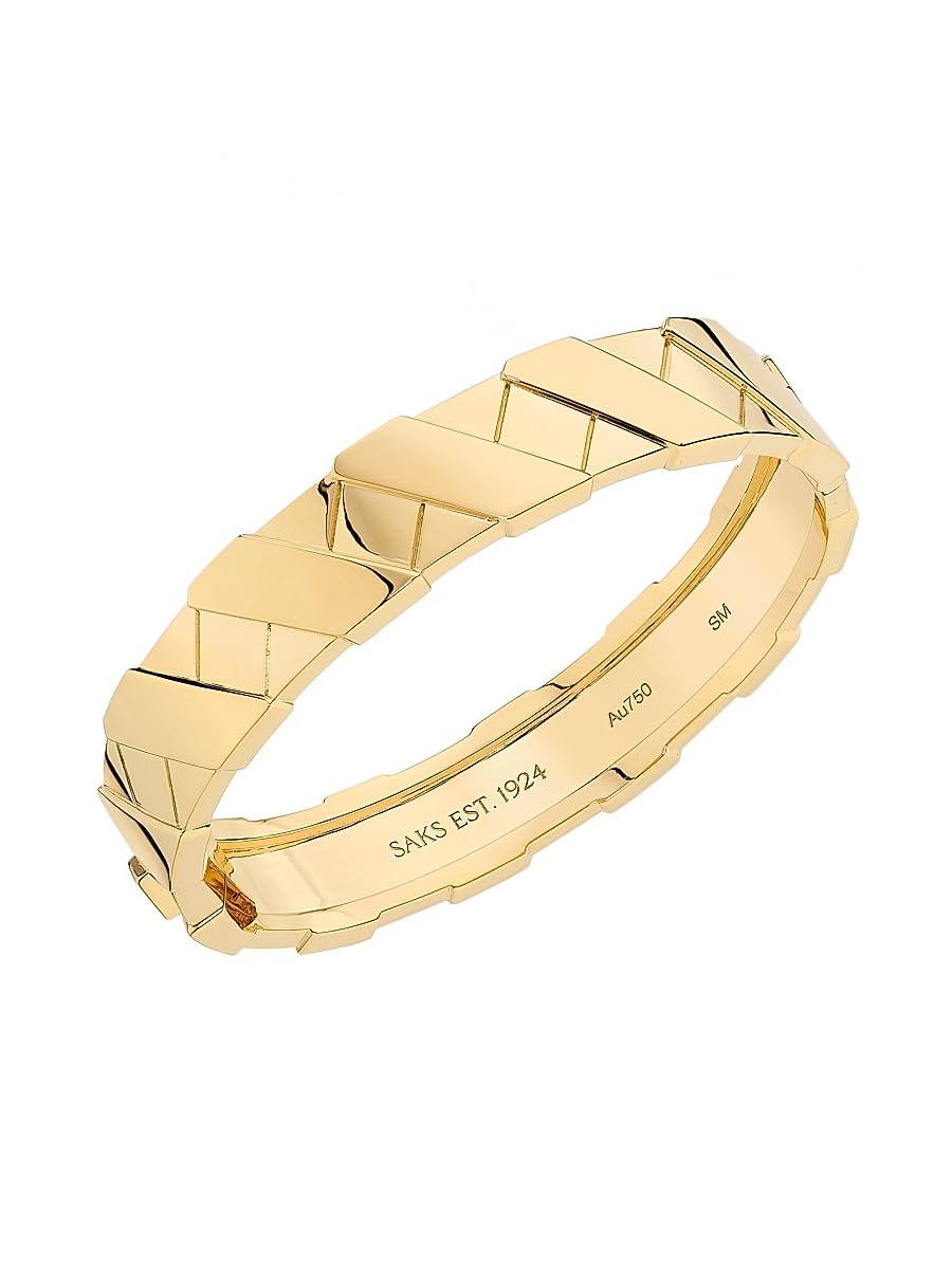 SAKS EST. 1924, Helix Infinite Large Bangle 18K Yellow Gold