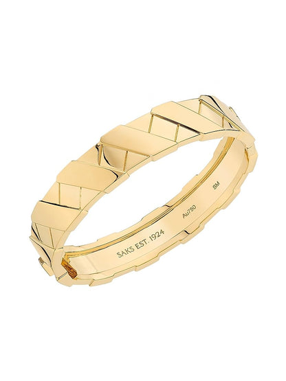 SAKS EST. 1924, Helix Infinite Large Bangle 18K Yellow Gold