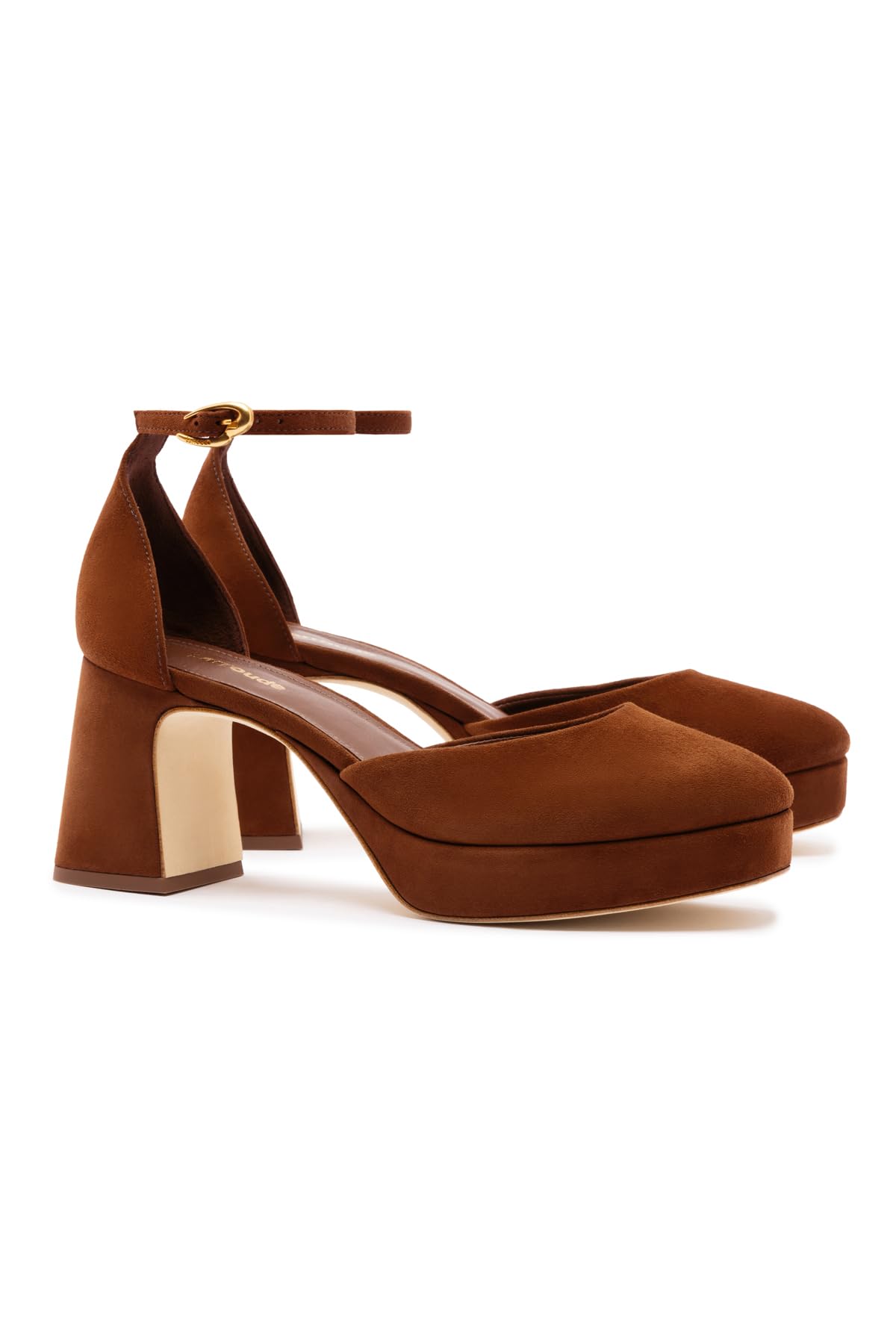 Larroudé, Ari Verona Low Pump In Burnt Umber Suede