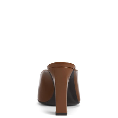 Giuseppe Zanotti, Gz Mya Stone 90, Clean-cut, Open-toe Mule Sandal with Geometric Metal Brooch