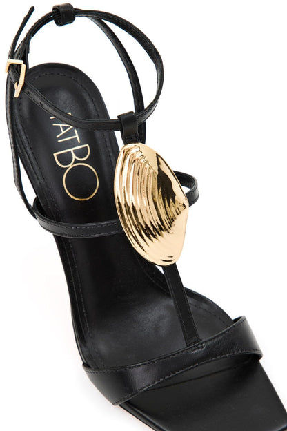 PATBO, Zuzu Sandal, Square Open Toe, High Heel - Black