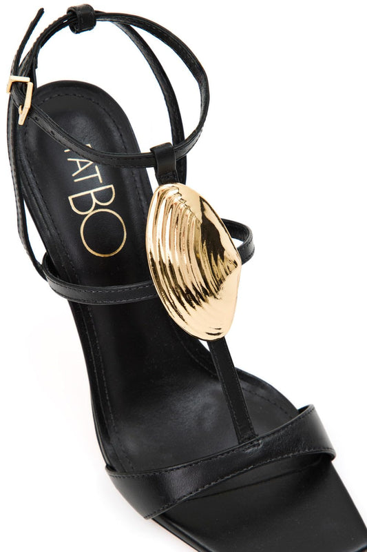 PATBO, Zuzu Sandal, Square Open Toe, High Heel - Black