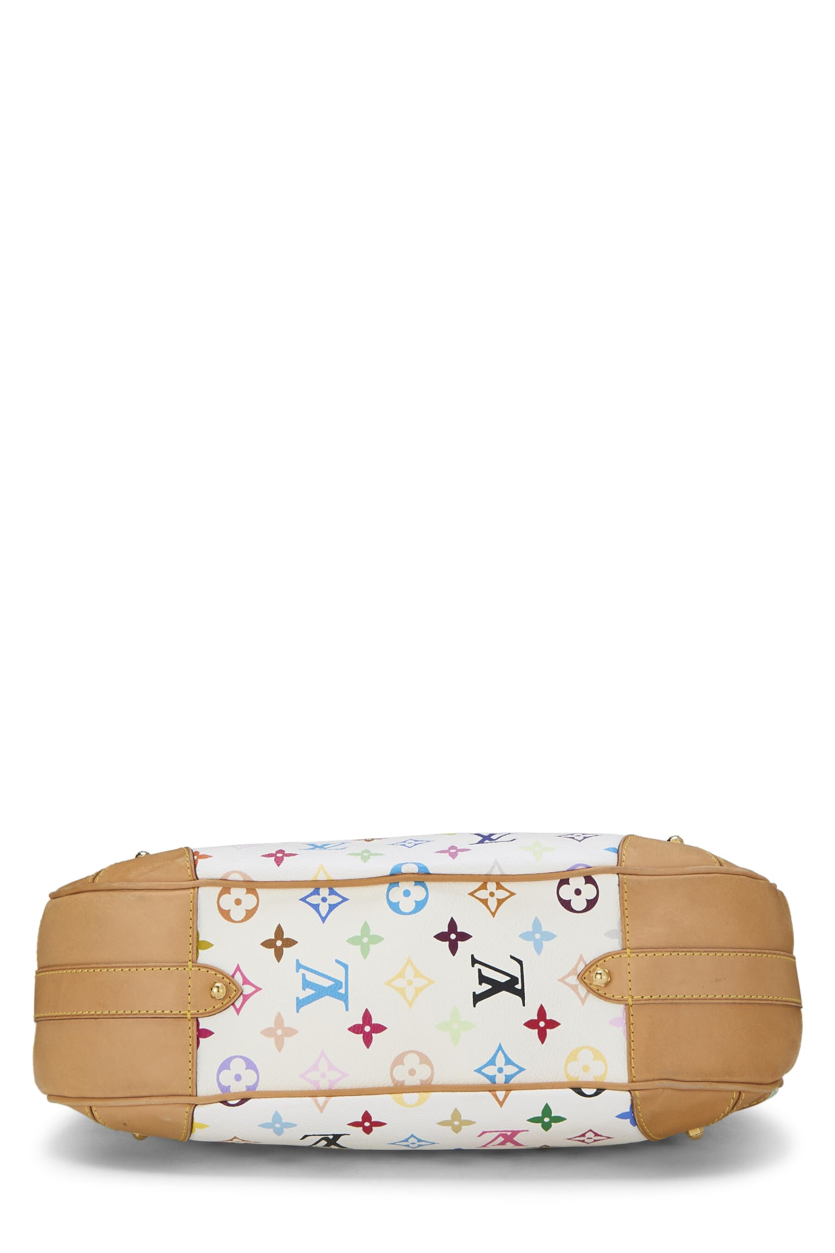 Louis Vuitton, Pre-loved Takashi Murakami x Louis Vuitton White Monogram Multicolor Greta Hobo