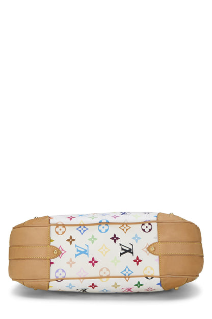 Louis Vuitton, Pre-loved Takashi Murakami x Louis Vuitton White Monogram Multicolor Greta Hobo