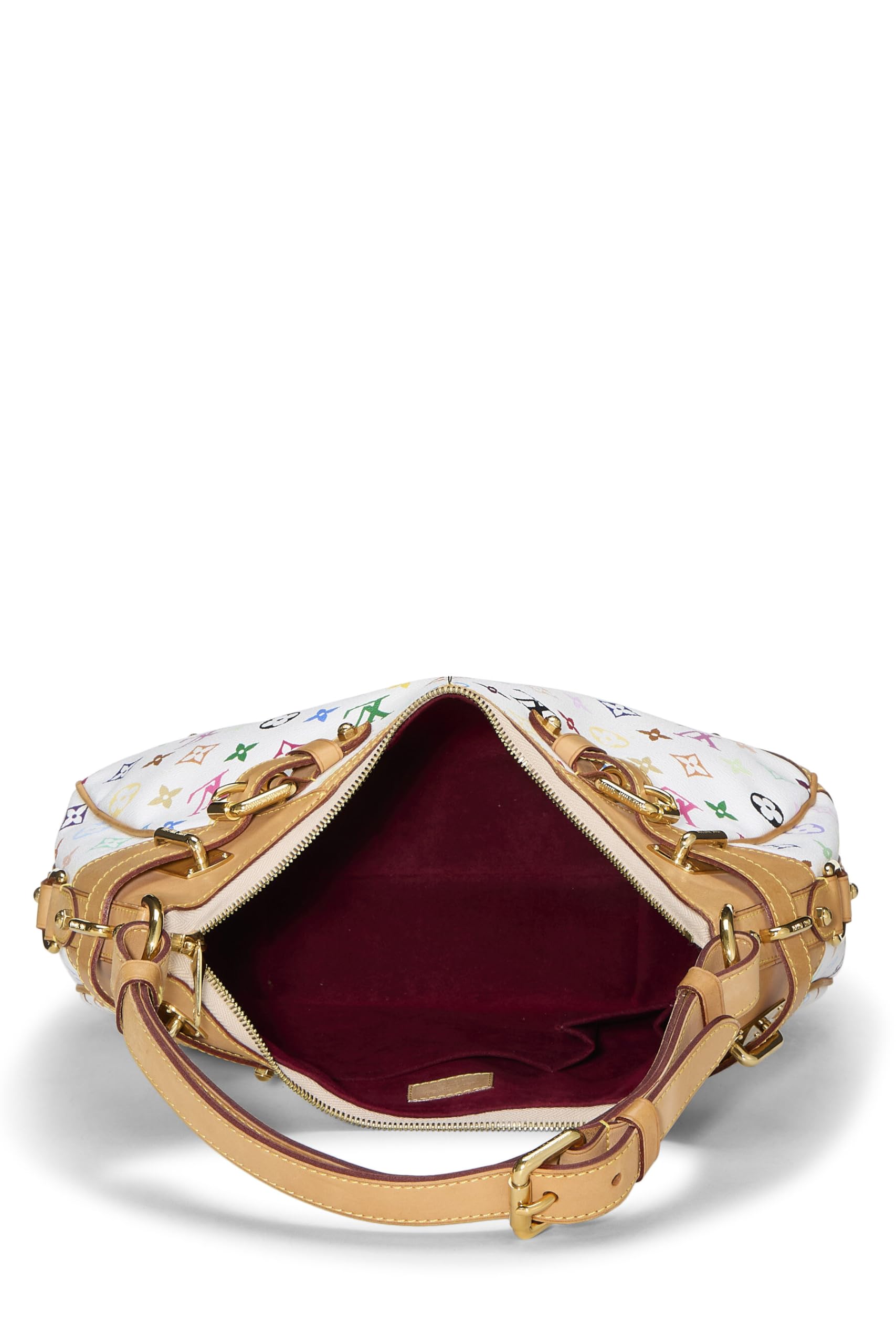 Louis Vuitton, Pre-loved Takashi Murakami x Louis Vuitton White Monogram Multicolor Greta Hobo