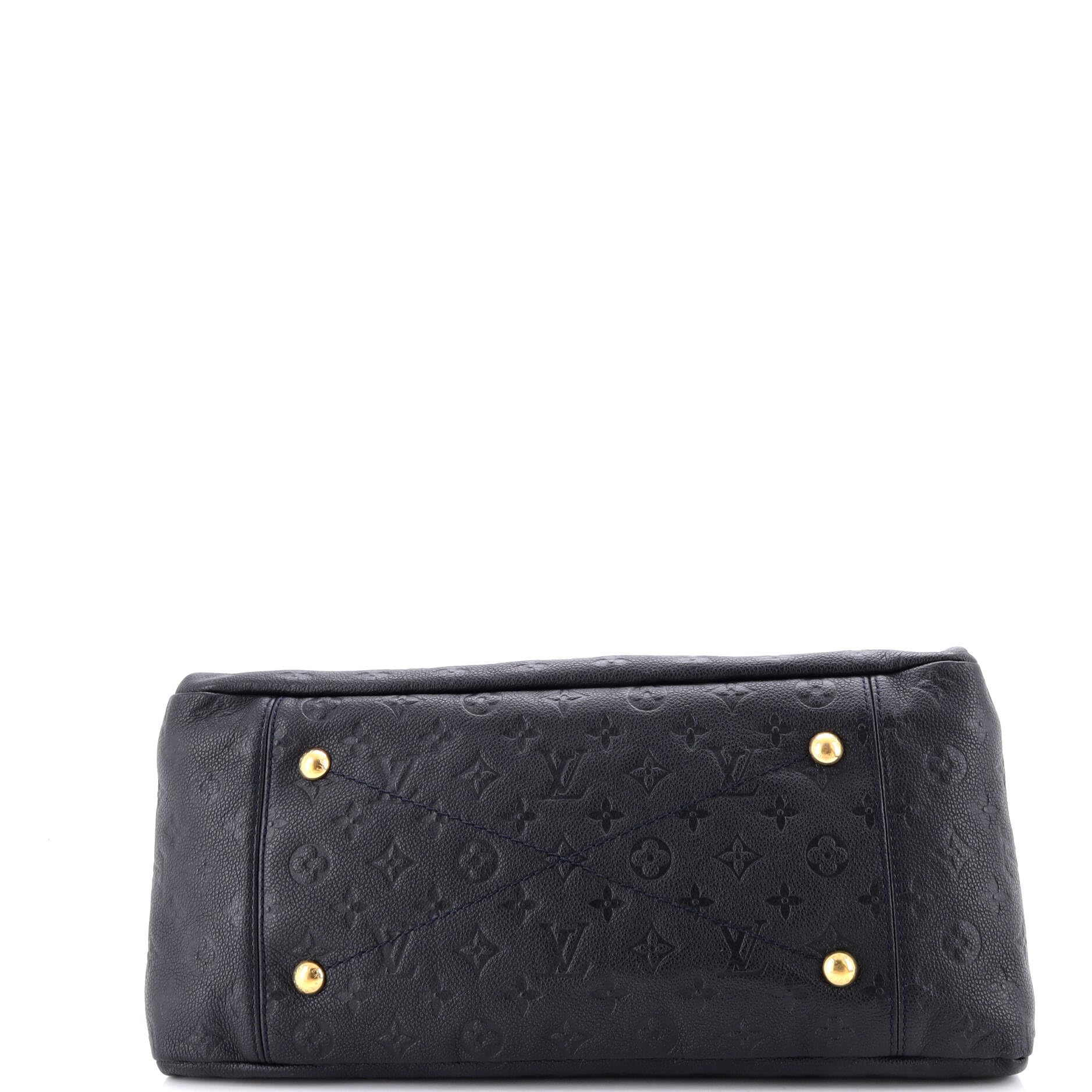 Louis Vuitton, Pre-Loved Artsy Handbag Monogram Empreinte Leather MM, Black