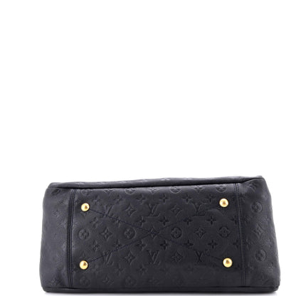 Louis Vuitton, Pre-Loved Artsy Handbag Monogram Empreinte Leather MM, Black