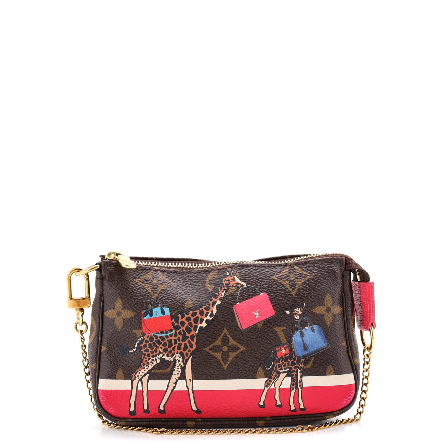 Louis Vuitton, Pochette Accessories Limited Edition Christmas Animation Monogram Canvas Mini, Pre-Loved Condition