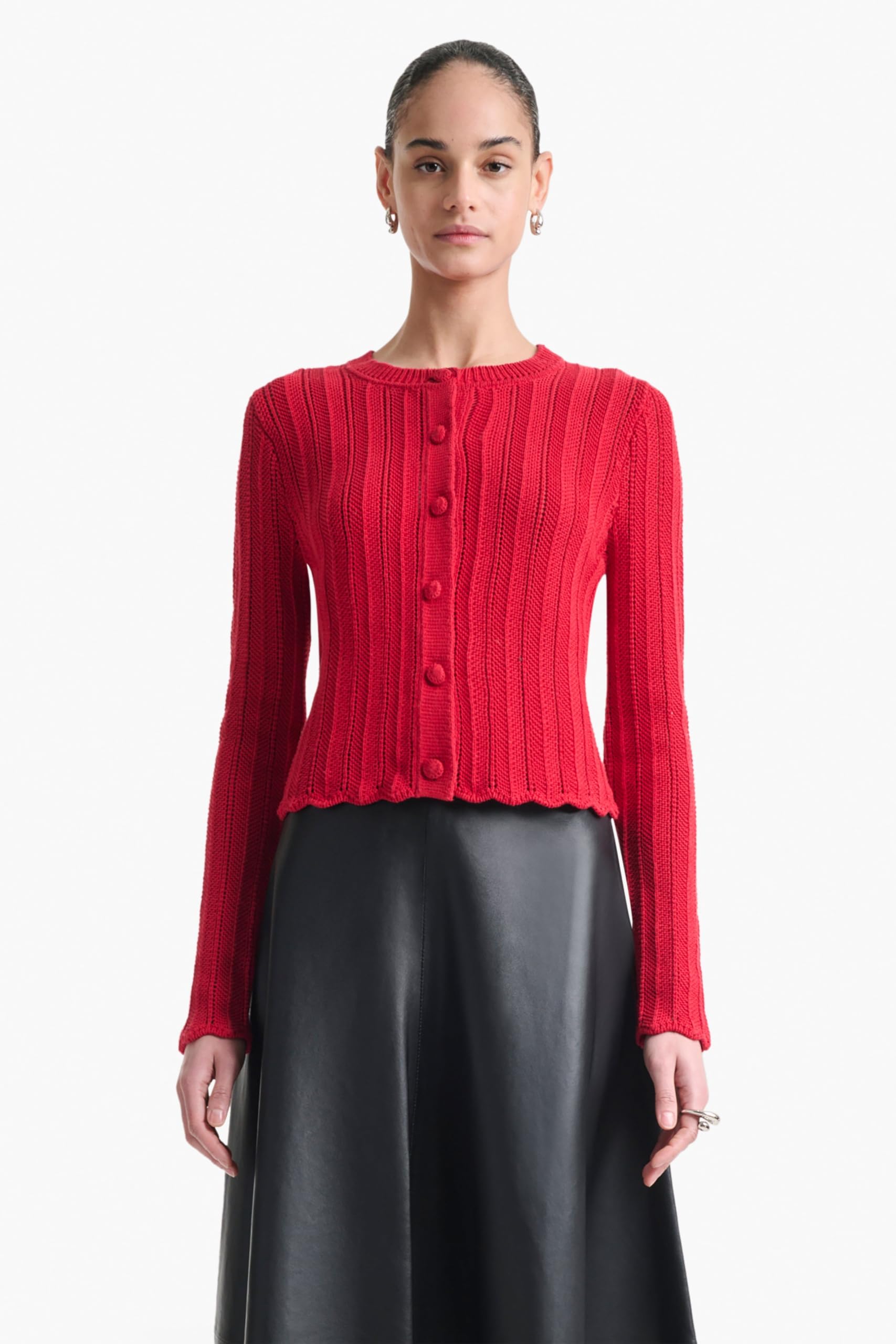 Altuzarra, Mariette Sweater Knitted from Cotton with a Ripple Stitch Finish
