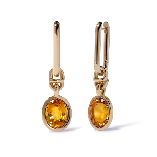 Annoushka Knuckle Earrings, 14ct Yellow Gold - Citrine Carat Weight: 3.84ct
