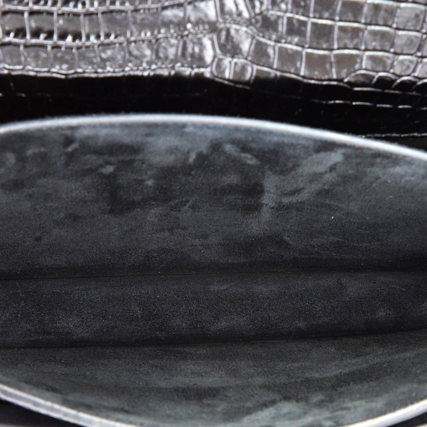 Saint Laurent, Sunset Crossbody Bag Crocodile Embossed Leather, Pre-Loved Condition