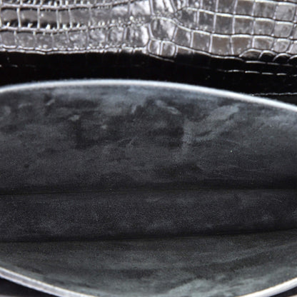 Saint Laurent, Sunset Crossbody Bag Crocodile Embossed Leather, Pre-Loved Condition