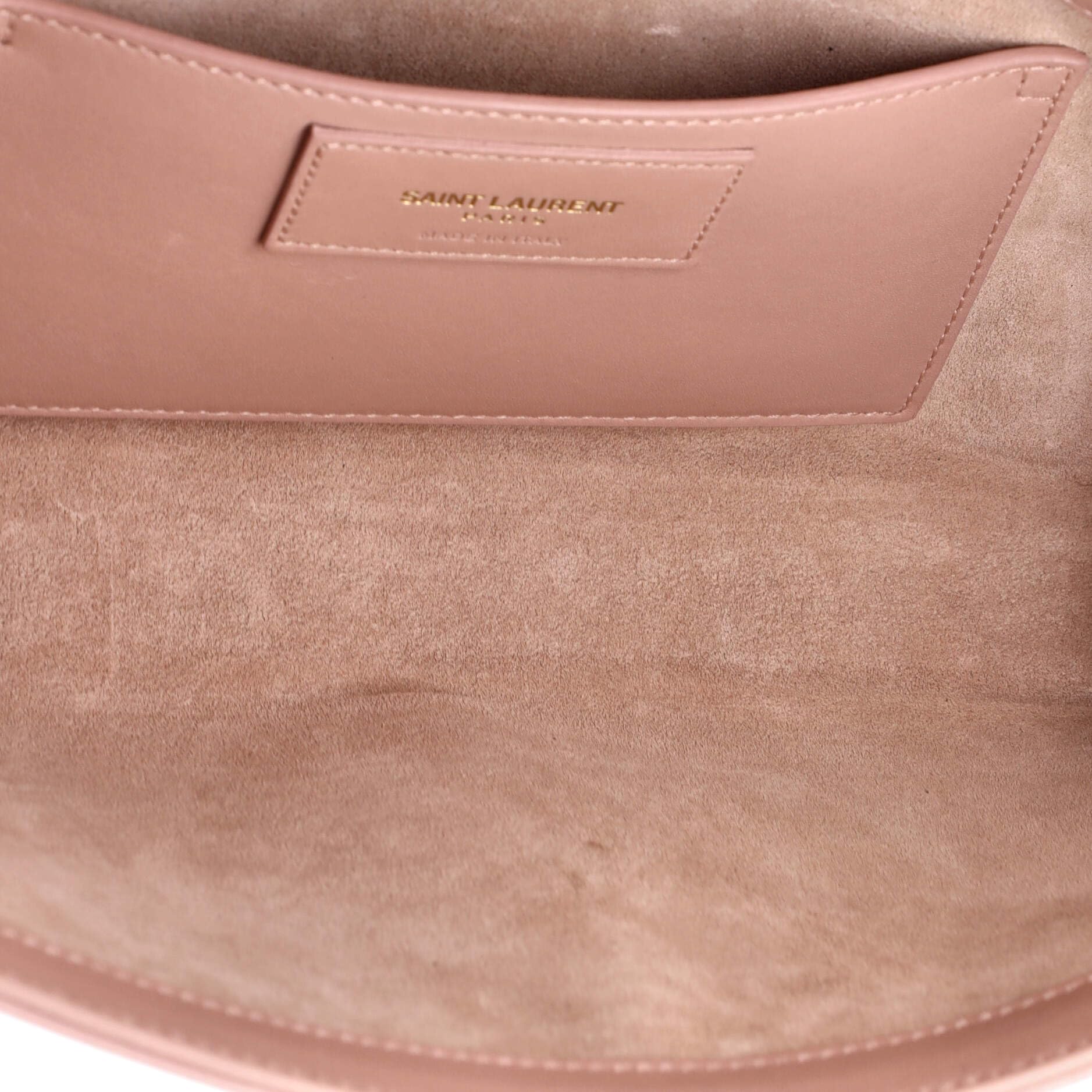 Saint Laurent, Pre-Loved Classic Monogram Tassel Clutch Leather Long, Neutral