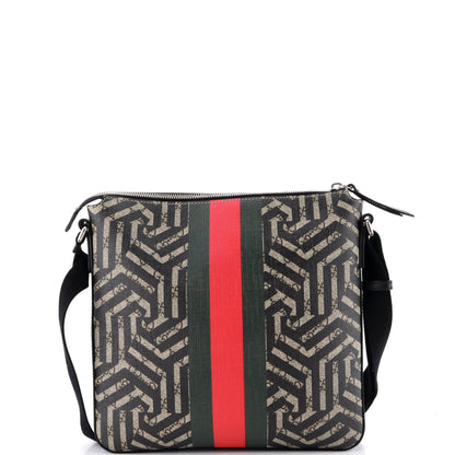 Gucci, Front Zip Messenger Caleido GG Coated Canvas, Pre-Loved Condition