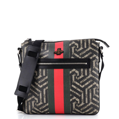 Gucci, Front Zip Messenger Caleido GG Coated Canvas, Pre-Loved Condition
