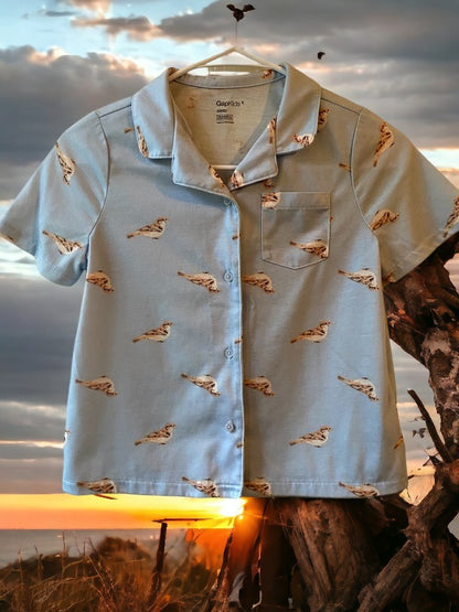 GapKids sleep shirt has a charming bird pattern and adds a touch of whimsy to this must-have top