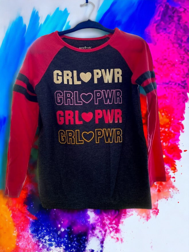 Graphic tee features a crew neck and trendy striped design in a variety of bright colors