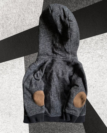 The Carter's Hoodie Baby Sweater features a plaid lined hoodie with long sleeves