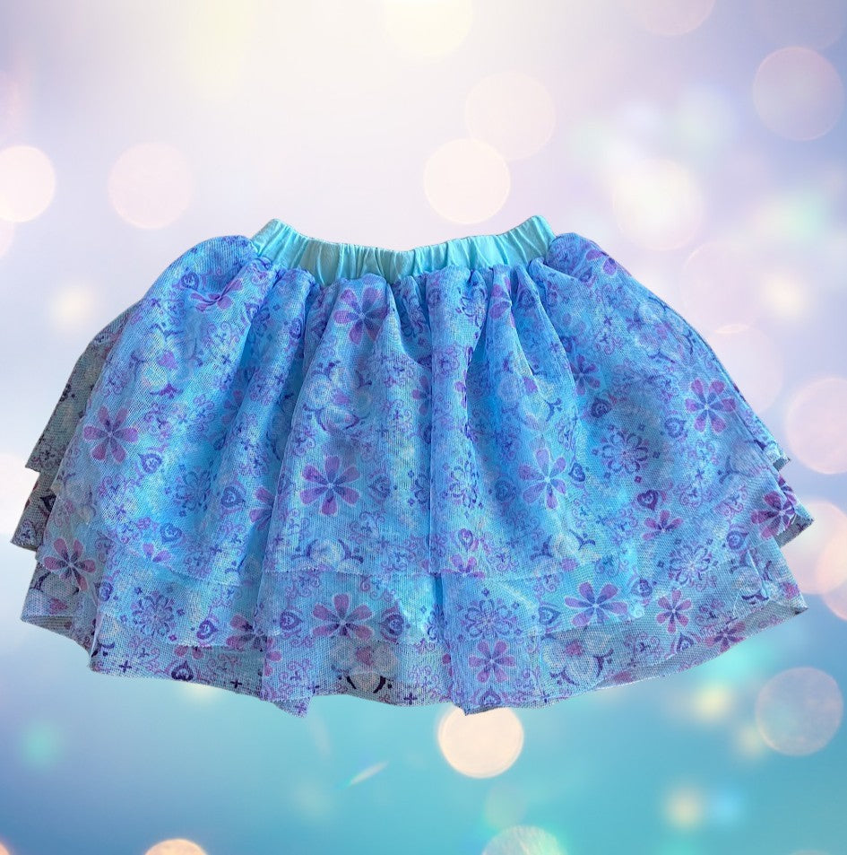 This Disney Collection Floral Layered Mesh Skirt lets your little ones twirl and play with ease