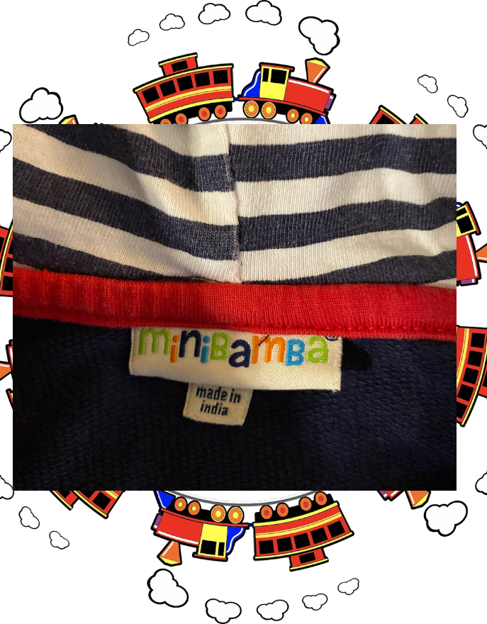 This MiniBamba Cotton Stripe Hooded Sweatshirt is perfect for your little adventurer