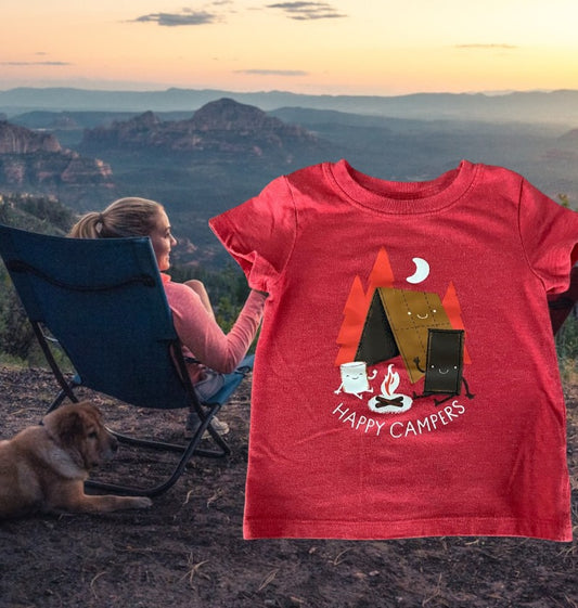 Your child will enjoy the great outdoors with this Cat & Jack Happy Campers Graphic Tee