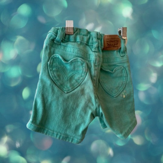 Levi Strauss & Co., dazzling and stylish sequin jean shorts makes a stylish addition to any little girl's wardrobe