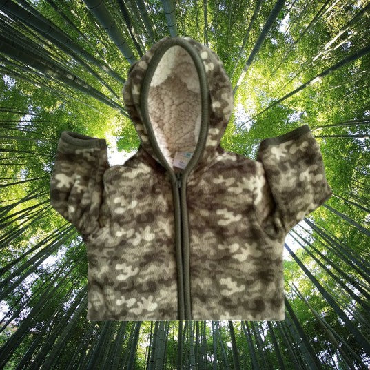 Healthtex baby boy’s faux fur sherpa hooded jacket is adorned with cute little ears