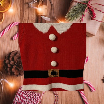 This Holiday Time Christmas dress features a classic stripe design in festive red, white and black