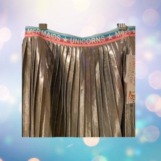 Foil Pleated Skirt Features A Colorful Mermaid and Unicorn Design (NEW w/Tags)