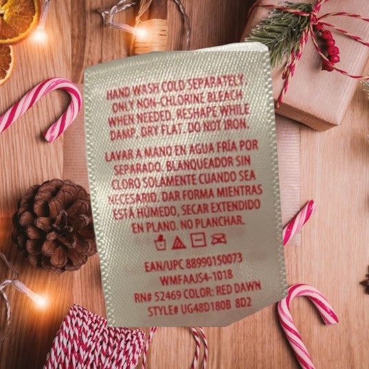 This Holiday Time Christmas dress features a classic stripe design in festive red, white and black