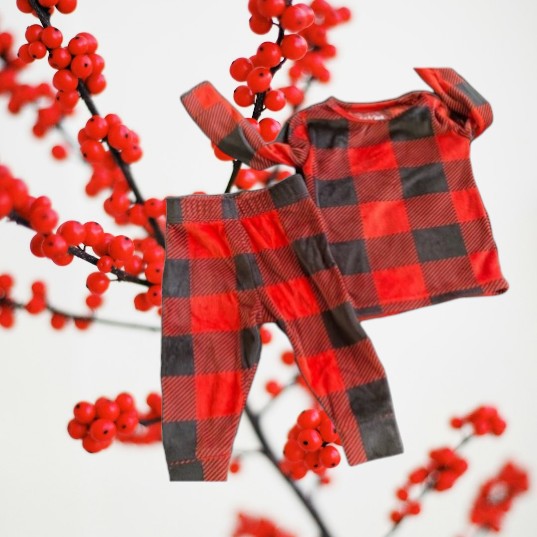This 2pc pajama set from Cat & Jack features a cool checker design and is made of incredibly soft fabric
