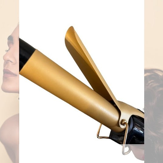 The Conair curling iron features a sturdy stand and protective cover