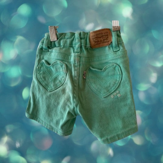 Levi Strauss & Co., dazzling and stylish sequin jean shorts makes a stylish addition to any little girl's wardrobe