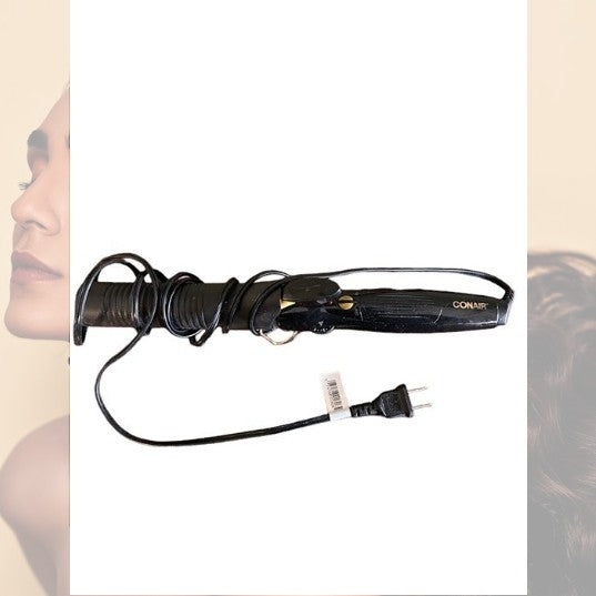 The Conair curling iron features a sturdy stand and protective cover