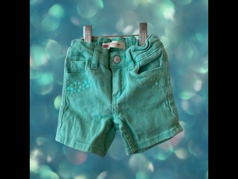 Levi Strauss & Co., dazzling and stylish sequin jean shorts makes a stylish addition to any little girl's wardrobe