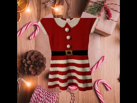 This Holiday Time Christmas dress features a classic stripe design in festive red, white and black