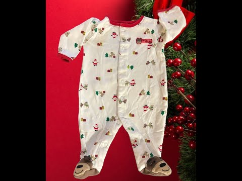 Carter's Santa's Helper Christmas bodysuit features adorable reindeer head footies